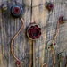 Found object Art Assemblage, vintage garden on reclaimed Barn wood