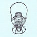 Custom Rubber Stamp Lantern for Jaime, hand carved rubber stamp special order