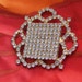 Couture Rhinestone Vintage Gold Costume Brooch