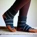 Wool Slipper Socks, Eco friendly & Made in the USA, women size 9.5, Forest for the Trees