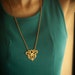Long Statement Necklace - Delicate Gold Chain - Art Deco