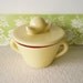 Vintage 1950s Covered Sugar Bowl Winfield China Yellow Home Decor Housewarming Gift