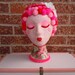 Mannequin Art Head Display Pink Cotton Candy Kisses