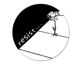 Resist Round Sticker