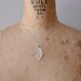 vintage necklace / clear glass / Etched Icicle pendant
