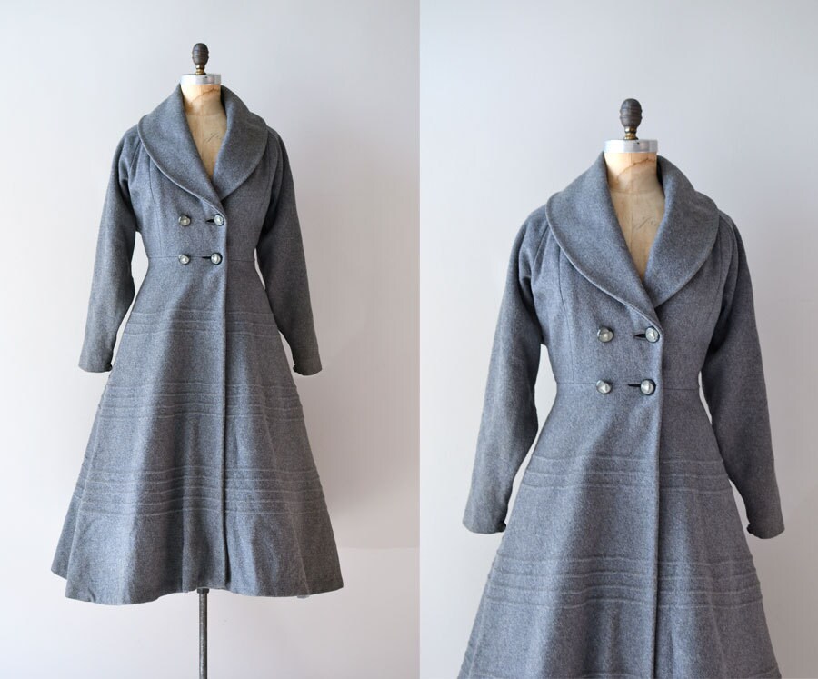 vintage 1940s coat / wool 40s princess coat / Sojourner coat