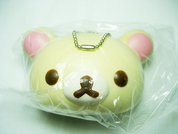 San X Korilakkuma Squishy Ball Chain Strap. Keychain