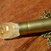 reserved for thewickermoon Extra Large Light Orange Creamy Citrine Recycled Bullet Necklace