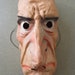 Vintage Halloween Mask, Plastic Old Man Face, Topstone Rubber Company Mask, Keith Ward Design