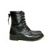 vintage 80s black leather Justin lace up western ankle boots