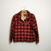 vintage 90s red black wool checkered coat // lumberjack