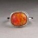 Lab Opal Mexican Fire Orange Sterling Silver Ring Size 5.5 Free US Shipping