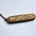 VINTAGE TINY KNIFE victorian 12k gold filled etched floral antique knife necklace