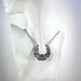 Celtic Crescent Necklace Silver Plated Entwined Vine Floral Motif on a Silver Plated Chain Art Nouveau Style