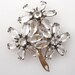 RESERVED for Sharon - Exceptional Antique Paste Rhinestone Daisy Fur Clip