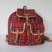 BagSac Red Plaid Backpack