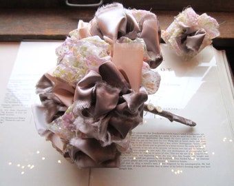 Vintage Fabric Wedding Bouquet