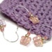 Crochet Stitch Markers Set, Removable, Beaded, DIY Crafts, Gift, Pink Butterfly, TJBdesigns
