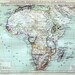1894 German Antique Political Map of Africa