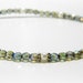 Czech Crystal Anklet Gray Green Iridescent Firepolished Czech Crystal Ankle Bracelet