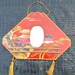 TAKE ON ME Vintage 40's Japanese Hand-Painted Boudior Mirror With Small Towel Rack