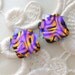 Dichroic Glass - Post Earrings - Stud Earrings - Glass Earrings - Dichroic - Bead Earrings - Violet Earrings X1973