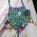 handknit rustic elven forest fairy treasure bag - from an enchanted meadow