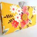 Fabric Tampon and Pad Clutch in Salmon Pink White Cantelope Handmade Privacy Case - Bouquet
