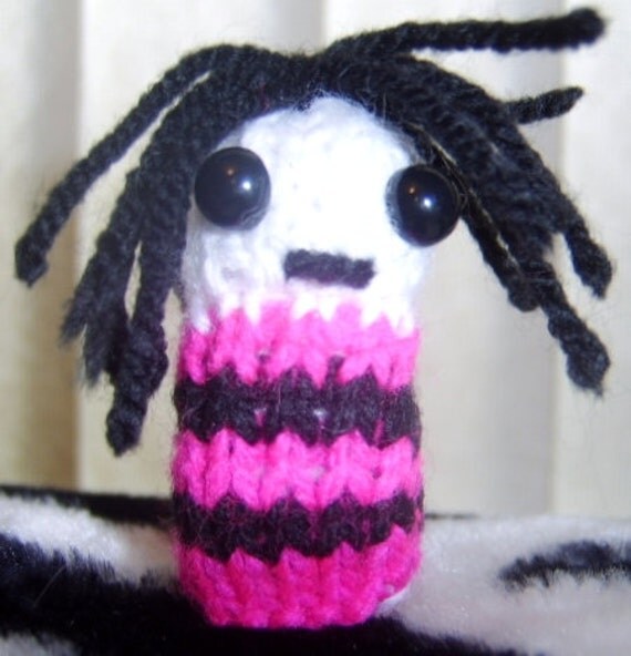 knitted goth dolls