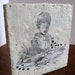 SALE Vintage Lady Writing - Original Encaustic Painting on Solid Oak