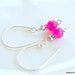 Fuschia candy jade Sterling silver earrings