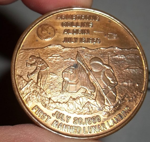 first manned lunar landing coin