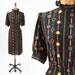 Autumn Silk Dot & Dash Geometric Dress - Made in Paris