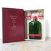 vintage travel bar / hollow book safe with flask and shot glasses