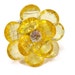 Large Yellow Flower Cocktail Ring Yellow Gold Acrylic Stretch Band