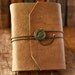 Leather Journal with Tree Button Closure