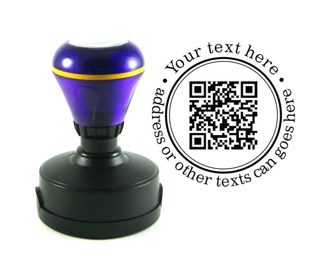 Self inking custom Personalized QR code rubber stamp address company tag