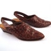 Woven Leather Shoes Brown Vintage 1980s Bandolino Women's size 8