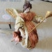 Vintage Silvestri Paper Mache Angel with Horn-1980s Tree Topper or Lg. Ornament