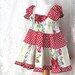 Cottage Chic Baby Dress Red Rose Childrens Clothing Baby Girl Easter Dress Baby Girl Clothes Handmade Cotton Baby Clothes 3 6 9 12 18 month