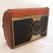 Philco radio, early transistor radio, leather case