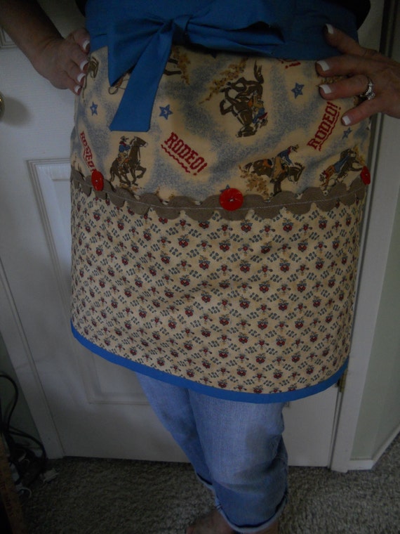 Country Western Apron craft/vendor Apron Rodeo theme apron