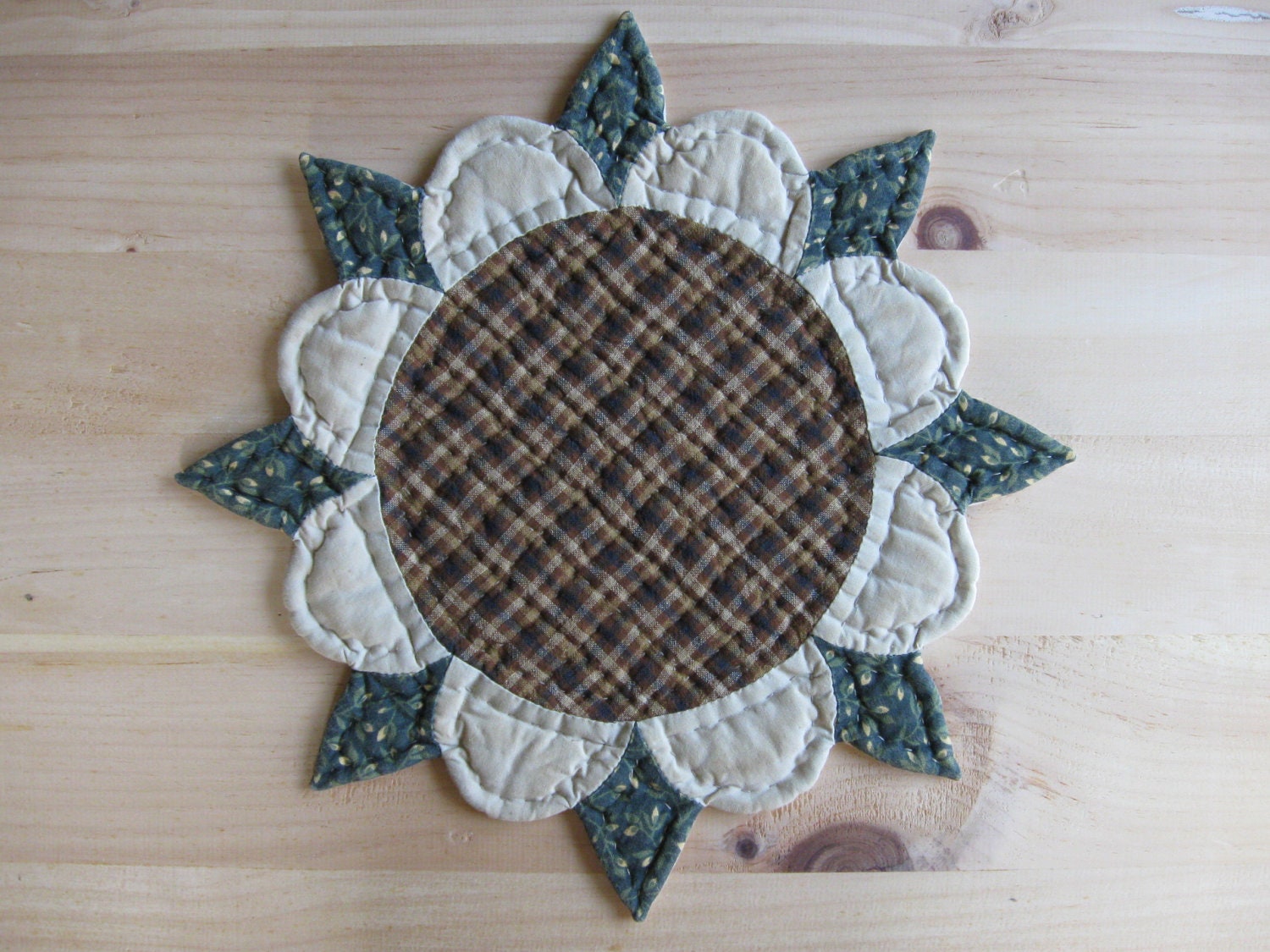 Quilted Table Mat Trivet Candle Mat Quilted Table Topper