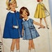 Vintage 1960s, Sewing Pattern, Simplicity 5477, Dress and Cape, Girl's Size 8