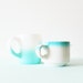 1950s Blue Ombre Mismatched Mugs