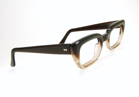 Vintage Mens 1950s Horn Rim Glasses Eyeglasses Eyewear Frame