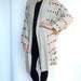 Tufted Beige Cotton Gauze Oversized Cocoon Coat