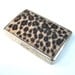 Vintage Cigarette Case - Leopard Print Organizer - Fuzzy