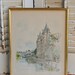 Vintage Print French Chateaux Josselin Framed by Pierre Pages