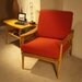 Orange Danish Modern armchair - reserved for Valentina